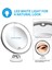 Gümüş LED 10X Büyüteç Ayna Arkadan Aydınlatmalı Kozmetik Yuvarlak Makyaj Vanity Banyo Yatak Odası Masa Makyaj Banyo Makyaj Droppshipping (Yurt Dışından) 2