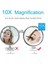 Gümüş LED 10X Büyüteç Ayna Arkadan Aydınlatmalı Kozmetik Yuvarlak Makyaj Vanity Banyo Yatak Odası Masa Makyaj Banyo Makyaj Droppshipping (Yurt Dışından) 3