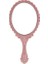 Pembe Kırmızı Retro Kolu Ayna Abs El Ayna Çiçek Kabartma Dışarı Çıkmak Için Iyi Kabartmalı Çiçek Makyaj Aynası (Yurt Dışından) 1