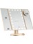 Altın 22 Işık Makyaj Aynası Masa Masaüstü Makyaj LED Dokunmatik Ekran 1X/2X/3X/10X Büyüteç Aynalar Van Yüksek Çözünürlüklü Kozmetik Ayna (Yurt Dışından) 2