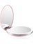 Pembe Hediye Kutusu 3 Renkli LED Makyaj Aynası El Tipi Mini Kompakt Makyaj Vanity Katlanabilir (Yurt Dışından) 2