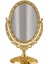 Altın Küçük Retro Makyaj Aynası Dönebilen Oval Çerçeve Standı Çift Taraflı Kozmetik Ayna Kadınlar Için (Yurt Dışından) 2