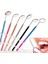 Gökkuşağı Paslanmaz Çelik Diş Laboratuvarı Ağız Aynası 16 cm Ağız Hijyeni Bakım Aracı Ayrılabilir Diş Hekimi Kliniği Diş Beyazlatma Muayene Aynası (Yurt Dışından) 4