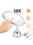 Wdl Touch 10X LED Makyaj Masası Aynası Işıkları ile 360 Derece Döndürme 10X Büyüteç Kadın Makyaj Araçları Yuvarlak Ayakta Masa Makyaj Aynaları (Yurt Dışından) 2