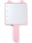 Pembe Kulak LED El Aynası Makyaj Taşınabilir Kompakt El Aynası 8x LED Boncuklu Seyahat Hd Büyük Kare Kozmetik Ayna Saplı (Yurt Dışından) 1
