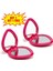 Hotpink 2'li Kalp Şeklinde Çift Taraflı Makyaj Aynası 1 Alana 1 Bedava!taşınabilir Seyahat Cep Makyaj Aynası (Yurt Dışından) 2