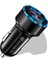 Qc3.0 Hızlı Şarj Çift Usb Alüminyum Alaşımlı Halo Dijital Ekran Şarj Cihazı-Siyah (Bir Set) (Yurt Dışından) 1