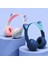 Yeni Yanıp Sönen LED Sevimli Kedi Kulaklar Kulaklık Bluetooth Kablosuz Mikrofonlu Kulaklık Tf Fm Çocuk Kız Stereo Müzik Kulaklık Yavru Earphon (Yurt Dışından) 5