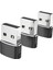 3pcs Type-C 3.1-Usb 2.0 Adaptör Şanzımanı Kulaklıklar Için Siyah (Yurt Dışından) 3