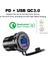 Pd+Qc3.0 Tamamen Metal Usb Araç Şarj Cihazı Hızlı Şarj-Mavi Işık (Bir Set) (Yurt Dışından) 5