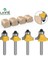 6mm Sap Seti Lavıe 4 Adet Set 6mm Veya 1/4" Sap Küçük Köşe Yuvarlak Freze Ucu Ahşap Kenar Ağaç Işleme Değirmeni Klasik Ahşap Kesici Ucu (Yurt Dışından) 2