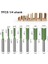 7 Adet 6.35MM Sap 1-7 Adet 6mm 1/4 Inç Sap Tek, Çift Flüt Düz Uçlu Freze Ahşap Için Kesici Tungsten Karbür Yönlendirici Bit Doğrama Aleti (Yurt Dışından) 5