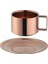 Rosegold 200ML 200ML Altın Kahve Fincanı Tabaklar Seti Paslanmaz Çelik Kupa Çay Tepsisi ile Bardak Metal Su Süt Bardak Cafe Parti Drinkware Mutfak Gereçleri (Yurt Dışından) 1