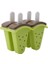 Yeşil 4 Popsicle Kalıpları 4 Hücre Dondurulmuş Pop Kalıpları Dıy Meyve Suları Püreler Yoğurt Puding Dondurma Makinesi Plastik Dayanıklı Kapaklar Dondurulmuş Aperatif Aracı (Yurt Dışından) 1