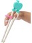 Pembe Chopstick Çubuklarını Yüzükler Eğitim Öğrenme Parmak Aksesuarları Yardımcılar Çocuklar Yardımcı Silikon Tutucu Malzemeleri Araçları Yeme Aracı (Yurt Dışından) 4