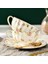 Stil C 400ML 220ML Ldyllic Çiçekler Çay Seti Seramik Kahve Fincanı Takım Elbise Ingiliz Tarzı Yüksek Dereceli Kemik Çini Altın Kenar Çay Bardağı ve Tabağı Kaşıkla (Yurt Dışından) 3