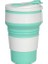Yeşil 350 ml Silikon Pp Katlanır Bardak Katlanabilir Kupa Kapaklı Kahve Seyahat Açık Havada Taşınabilir Su Içme Çay Bardak Çok Fonksiyonlu (Yurt Dışından) 1