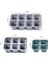 6 DELIKGB-9.6X7.6X3CM 4/6/8 Izgara Büyük Buz Kalıbı Kalıp Kutusu Büyük Gıda Sınıfı Silikon Buz Küpü Kare Tepsi Kalıp Diy Bar Pub Şarap Buz Blokları Makinesi Modeli (Yurt Dışından) 5