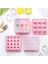 Pembe 2.4 cm 9 Delik Ev Yapımı Mini Buz Hokeyi Kalıbı Ev Mutfak Eşyaları Kapaklı Çikolata Inci Akış Kalp Dolum Kalıp Topu Kalıp Çikolata Kalıp (Yurt Dışından) 2