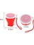 150 ml Pembe 1 Adet 200 ml Taşınabilir Silikon Geri Çekilebilir Katlanır Kapaklı Bardak Teleskopik Katlanabilir Içme Bardağı Açık Seyahat Su Bardağı (Yurt Dışından) 5