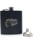 R Alalinong B110 Siyah Cep Şişesi 6 Oz Paslanmaz Çelik Kişiselleştirilmiş Lazer Kazınmış Şişe Alkol Likör Viski Rum Tek Huni ile (Yurt Dışından) 1