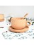Set Ahşap Kahvaltı Kupa Kaşık ve Tabak Kayın Ahşap Öğleden Sonra Çay Süt Kahve Fincanı Ev Ofis Için Saplı Ahşap Plaka Coaster (Yurt Dışından) 1