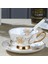 Stil 6 Porselen Kemik Çini Kahve Fincan ve Çay Tabağı Lüks Vintage Seramik Çay Takımları Modern Bardak Cafe Mutfak Eşyaları Drinkware Hediye (Yurt Dışından) 3