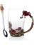 Kırmızı Uzun Kaşık Emaye Kahve Çay Bardağı Kupa 3D Gül Kelebek Cam Bardak Düğün Hediyesi Çiçek Çay Bardağı Yüksek Dereceli Cam Drinkware Çift Kupa Re (Yurt Dışından) 1
