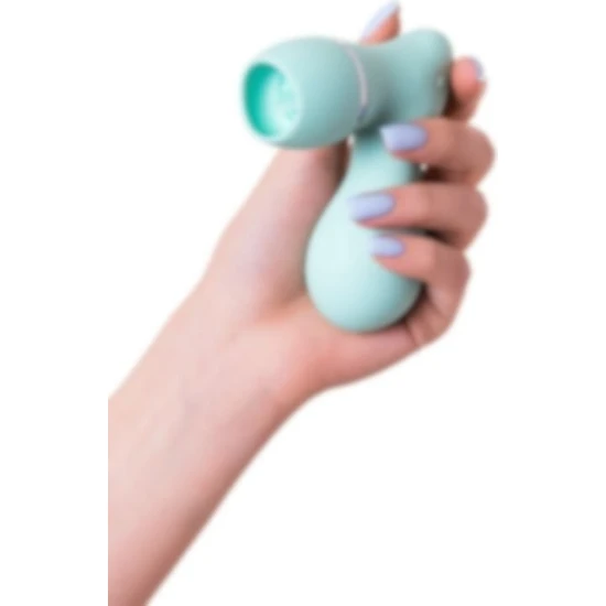 Ada marketing Dilli Klitoral Vakum ve Emiş Vibratörü Mavi Renkli Modern Cinsel Oyuncak