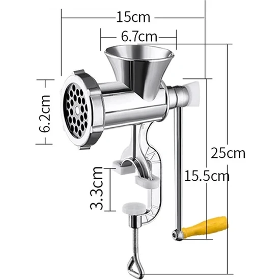 Kıyma Makinesi Manuel Mutfak Et Kırıcı Sebze Doğrayıcı Kesici Çok Fonksiyonlu Gıda Parçalayıcı Patates Dilimleyici Mutfak Aletleri (Yurt Dışından)