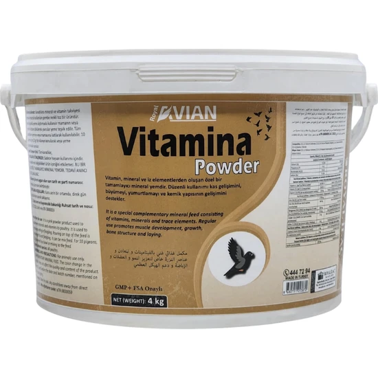 Royal Ilaç Vitamina Powder 4 Kg. Vitamin ve Mineral Desteği