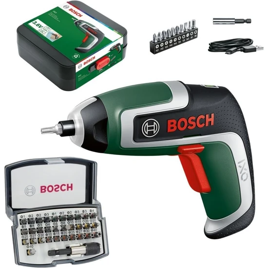 Bosch Ixo 7 Akülü Vidalama + 32 Parça Extra Hard Bits Seti 06039E0000