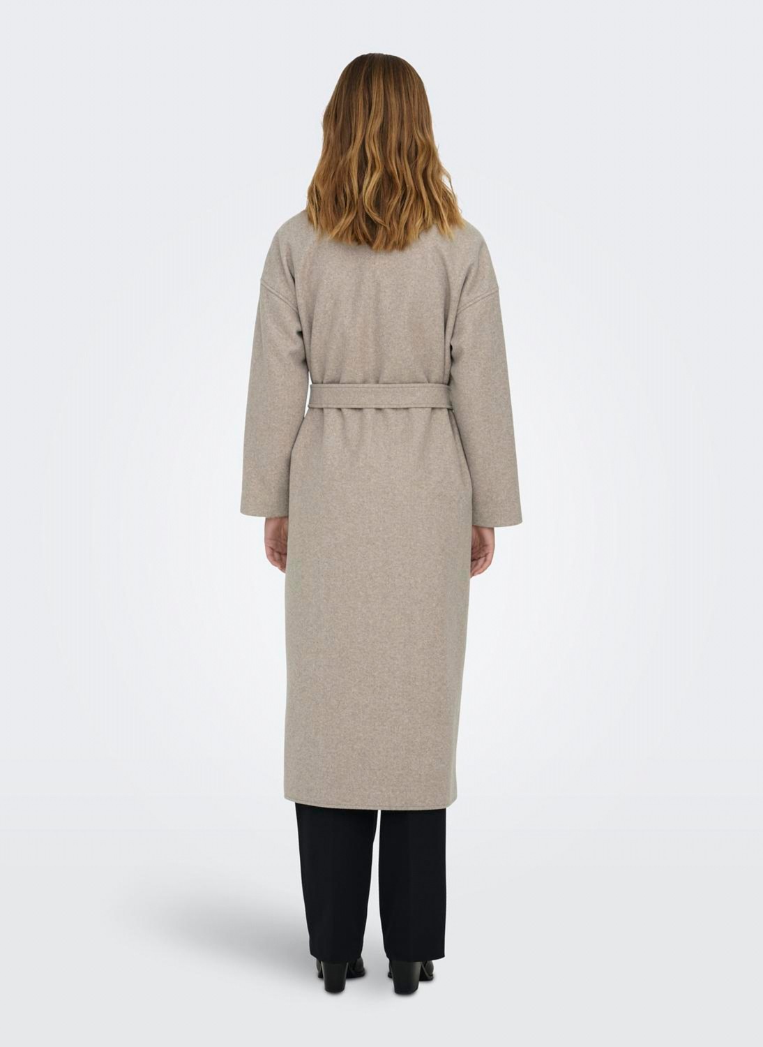 Only Kum Kadın Kaban Onlıngrıd Oversızed Belted Coat cc görsel 4