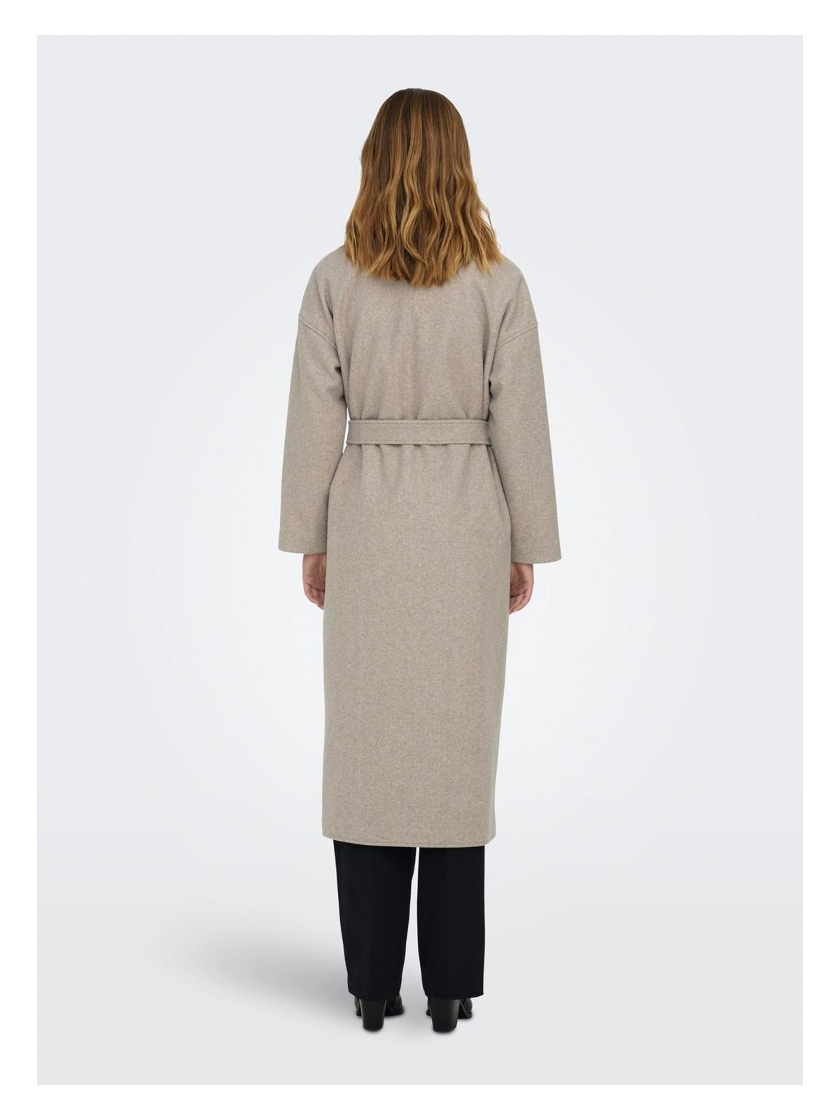 Only Kum Kadın Kaban Onlıngrıd Oversızed Belted Coat cc - Görsel 4