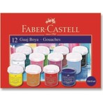 Faber-Castell 12 Renk 15 ml Guaj Boya Seti – Canlı ve Yoğun Renkler, Sanat ve Hobi Kullanımına Uygun