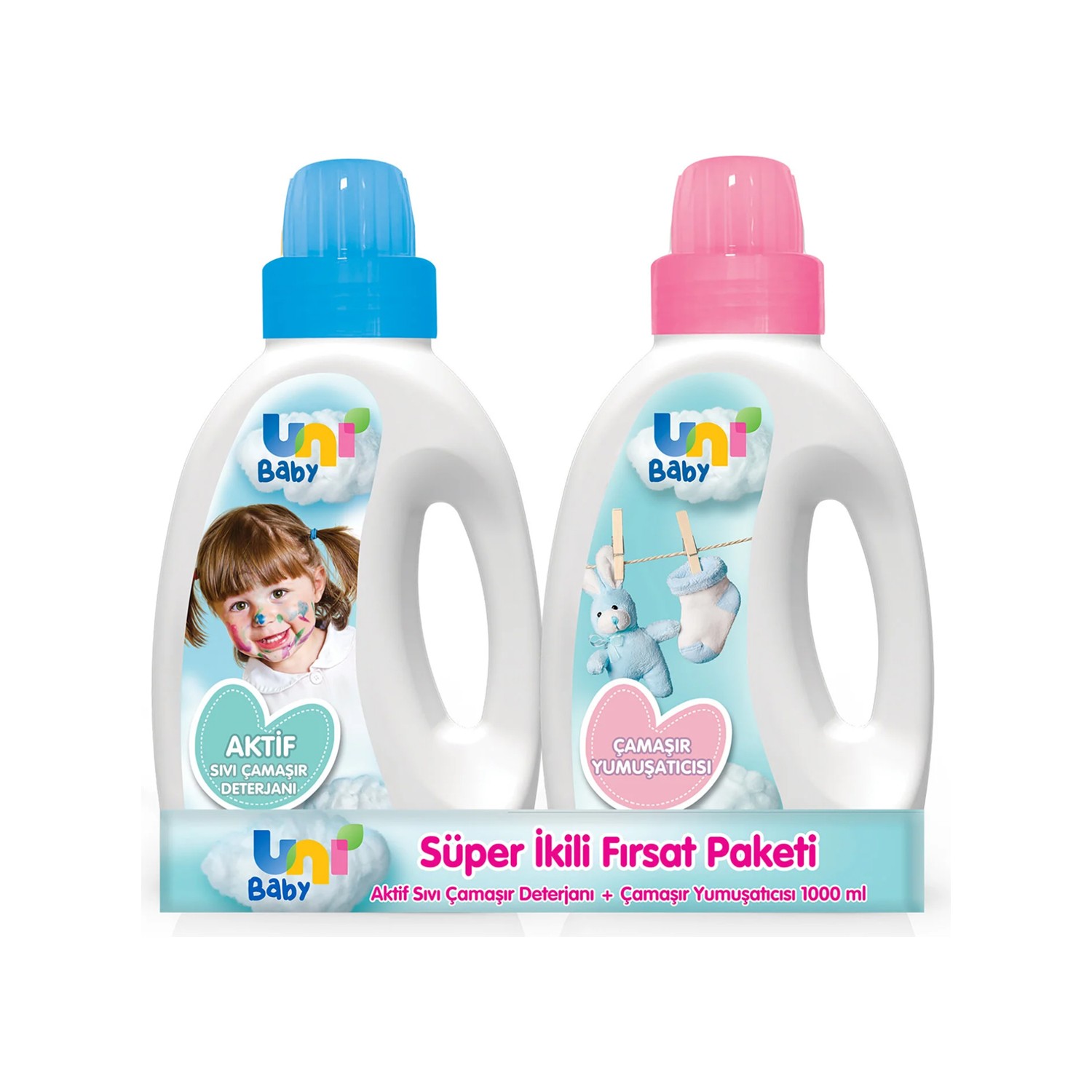 Unıbaby Deterjan 1000 Ml+Yumuşatıcı 1000 Ml