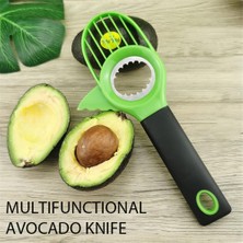 Temizle 3 In 1 Avokado Dilimleme Silikon Kavrama Kolu Avokado Shea Tart Splitter Pitter Kesici Çukur Sökücü Meyve Bıçağı Mutfak Gadget (Yurt Dışından)