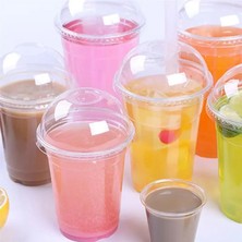360ML 360ML Tek Kullanımlık Şeffaf Plastik Bardaklar Delikli Kubbe Kapaklı Çay Meyve Çayı Kapaklı 360/380/500ML 50 Kapaklı 50 Bardak (Yurt Dışından)