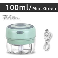 100 ml Yeşil Elektrikli Mutfak Gıda Parçalayıcı Mini Sarımsak Ezici Kırıcı USB Taşınabilir Kıyma Makinesi Sebze Kesicisi Mutfak Aletleri Için (Yurt Dışından)