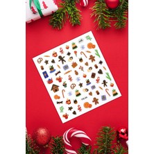 BP Tattoo Yılbaşı Kurabiyesi Kadın Tırnak Sticker Christmas Nail Art