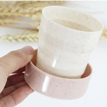 Pembe 130 ml Açık Geri Çekilebilir Seyahat Kahve Fincanı Buğday Samanı Teleskopik Katlanır Çay Fincanı Taşınabilir Etkinlikler Katlanır Su Bardakları (Yurt Dışından)