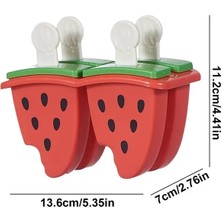 Kırmızı 4 Kavite Popsicles Kalıpları Dondurma Kalıp Karpuz Şekli Popsicle Maker Kapaklı Yeniden Kullanılabilir Dondurucu Güvenli Popsicle Kalıp Yaz Için (Yurt Dışından)