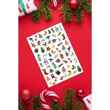 BP Tattoo Noel Baba Yılbaşı Tırnak Süsü Santa Claus Nail Art