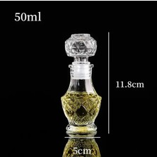 50ML - A4 50ML Viski Cam Likör Şişesi Kapaklı Sevimli Düğün Hediyesi Favor Alkol Şarap Lüks Fransız Oyma Parfüm Mini Bal Kavanoz (Yurt Dışından)