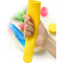 Sarı Silikon Dondurma Çubuğu Kalıpları Formu Dondurma Yapma Makinesi Için Diy Yaz Dondurulmuş Dondurma Kalıp Mutfak Gereçleri Buzlu Şeker Yapma Makinesi Lolly Kalıp (Yurt Dışından)