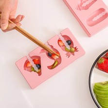 Tip A Silikon Popsicles Kalıpları Yaratıcı Popsicle Kalıp Tepsisi Sopa ile Dıy Yeniden Kullanılabilir Dondurma Kalıpları Kapaklı Tatlı Mutfak Gadget (Yurt Dışından)