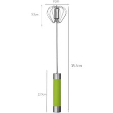 Yeşil 14 Inç El Basıncı Yarı Otomatik Yumurta Çırpıcı Paslanmaz Çelik Mutfak Aksesuarları Kendiliğinden Dönen Krem Eşyaları Çırpma Manuel Mikser Araçları (Yurt Dışından)