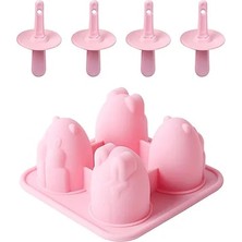 Pembe Karikatür Üç Boyutlu Popsicle Silikon Kalıp Yaz Ev Yapımı Dıy Meyve Milkshake Dondurma Kalıp Mutfak Gereçleri Aksesuarları (Yurt Dışından)