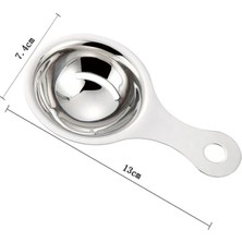 Gümüş Paslanmaz Çelik Yumurta Akı Ayırıcı Aracı Yumurta Sarısı Filtresi Mutfak Aksesuarları Ayırıcı Huni Kaşık Yumurta Ayırıcı Aracı (Yurt Dışından)