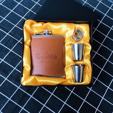 Tek-6 Mini 7 Oz Pu Deri Sarılmış Metal Viski Flagon Parlak 304 Paslanmaz Çelik Alkol Huni Cep Şişesi Seti Siyah Hediye Kutusu ile Lppunk (Yurt Dışından)